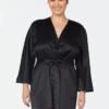 Rya Collection Heavenly Short Robe 1 Rya Collection Heavenly Short Robe -PRIMADONNA Shop RyaCollectionHeavenlyShortRobeBlack250Front