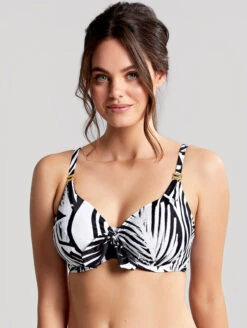 Panache Seychelles Balcony Bikini Top -PRIMADONNA Shop SW1532BalconyBikiniMonochromePrintFrontEdit